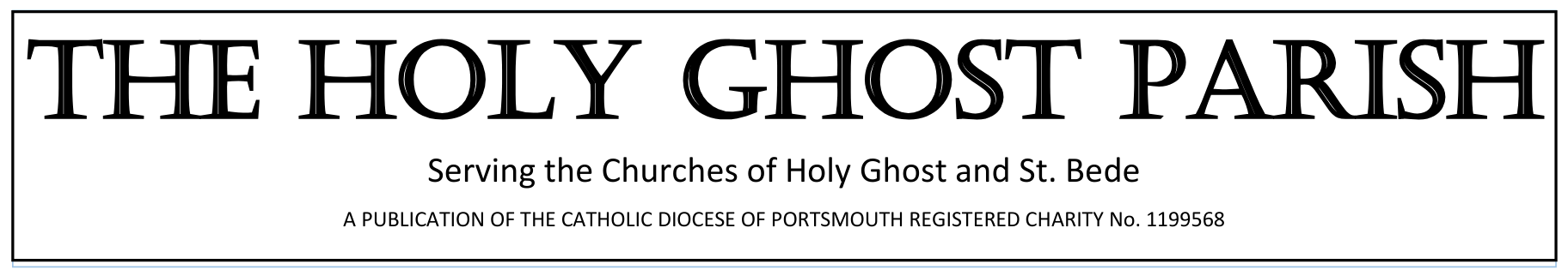 Holy Ghost parish newsletter header